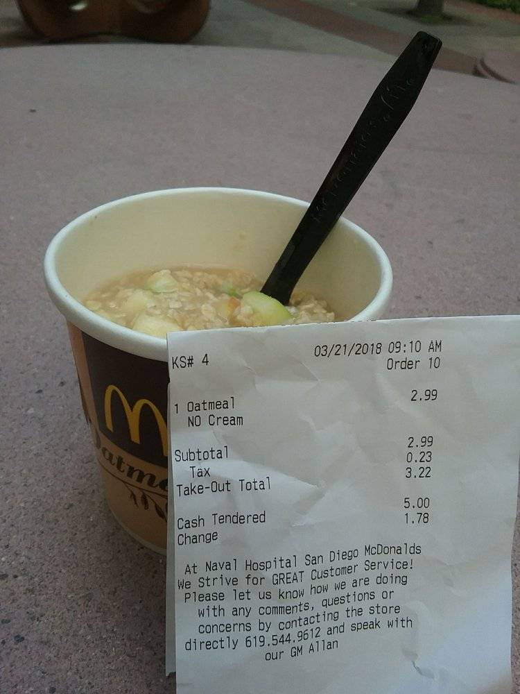 McDonalds | cafe | 3805 Midway Dr, San Diego, CA 92110, USA | 6192230557 OR +1 619-223-0557