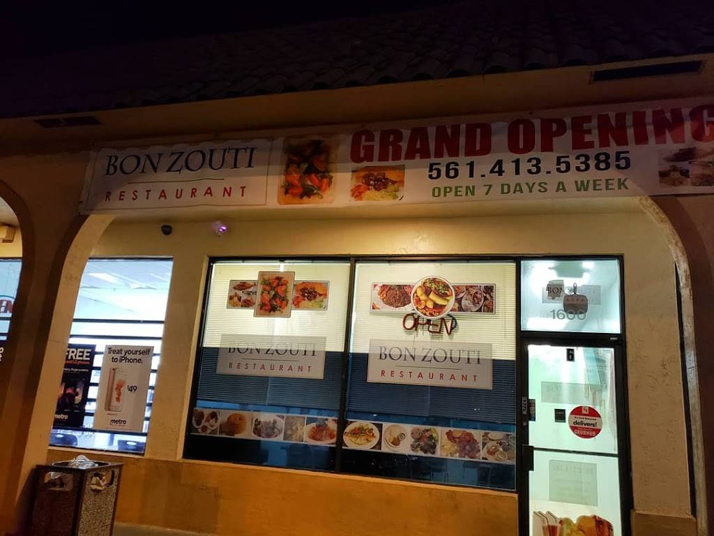 Bonzouti Resturant | restaurant | 1600 N Federal Hwy SUITE #6, Boynton Beach, FL 33435, USA | 5614135385 OR +1 561-413-5385