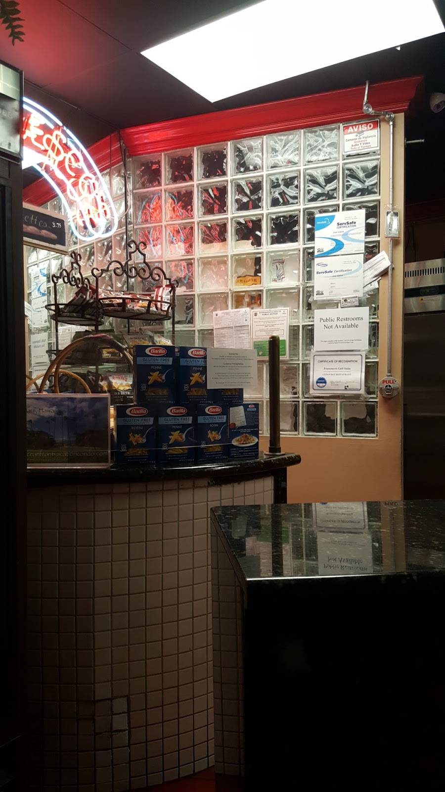 Francescos cafe Italia | restaurant | 20 Miraleste Plaza, Rancho Palos Verdes, CA 90275, USA | 3108322688 OR +1 310-832-2688