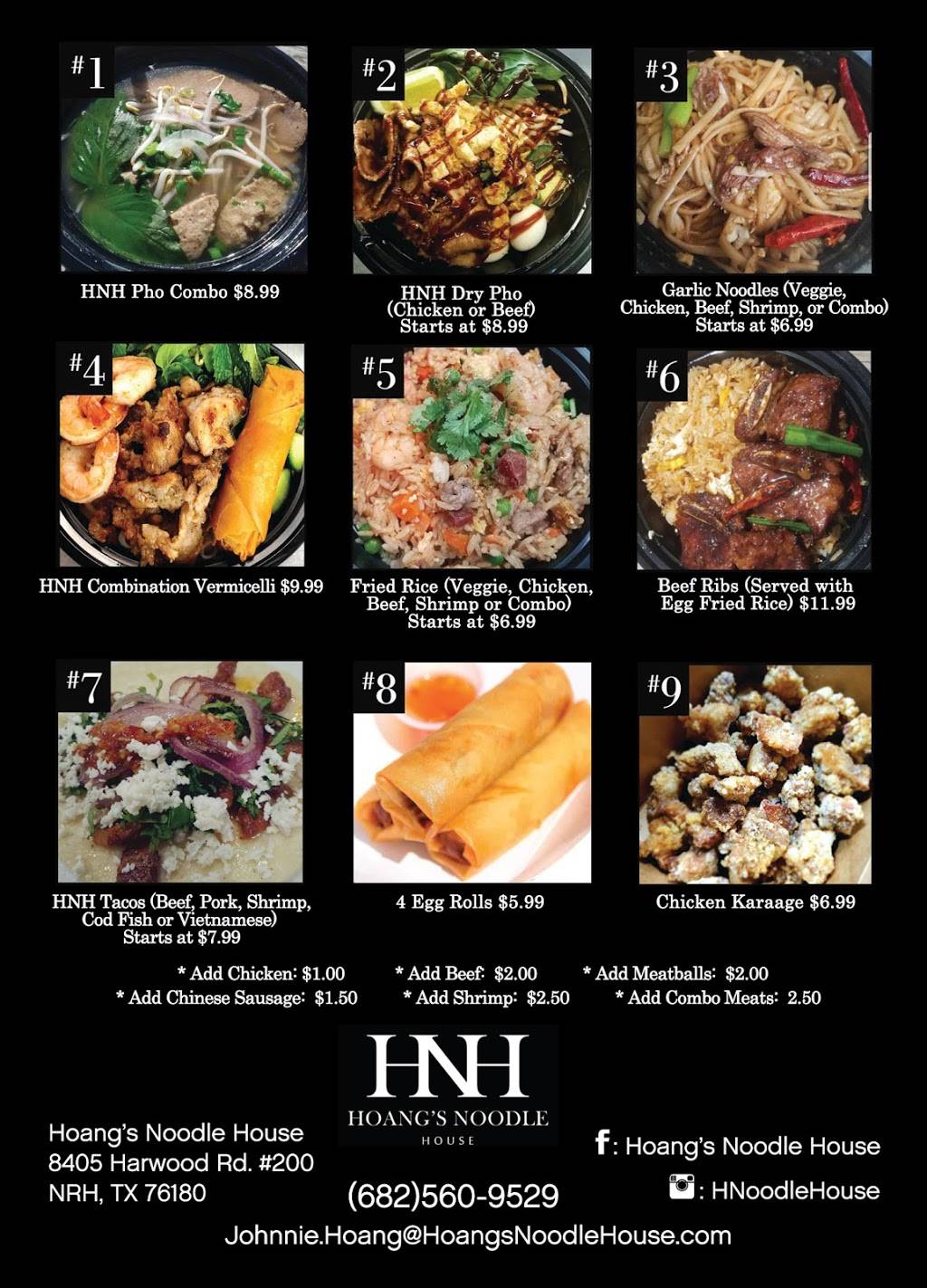 Hoangs Noodle House | restaurant | 8405 N Harwood Rd #200, North Richland Hills, TX 76180, USA | 8174796199 OR +1 817-479-6199