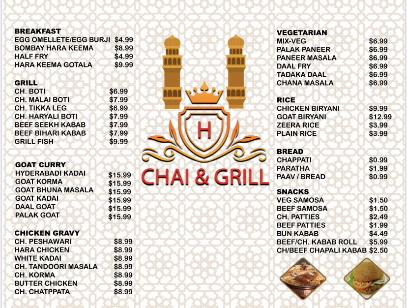 Hyderabadi Chai &Grill | restaurant | 11583 Wilcrest Dr, Houston, TX 77099, USA | 2813726057 OR +1 281-372-6057