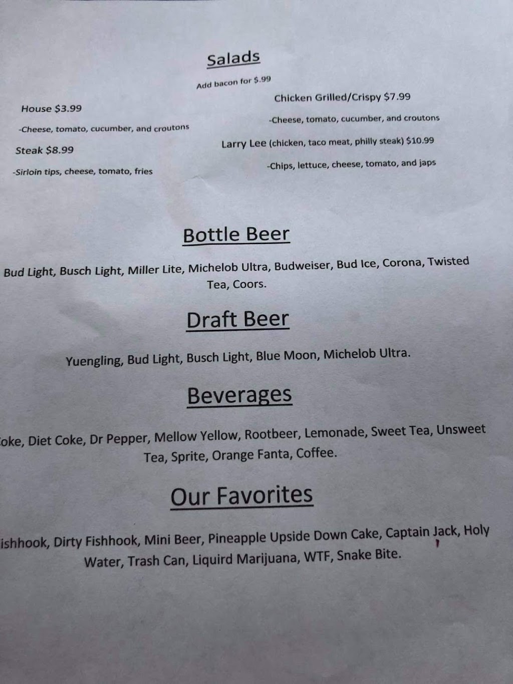 Woodys | restaurant | 52230 OH-800, Malaga, OH 43757, USA | 7404729396 OR +1 740-472-9396