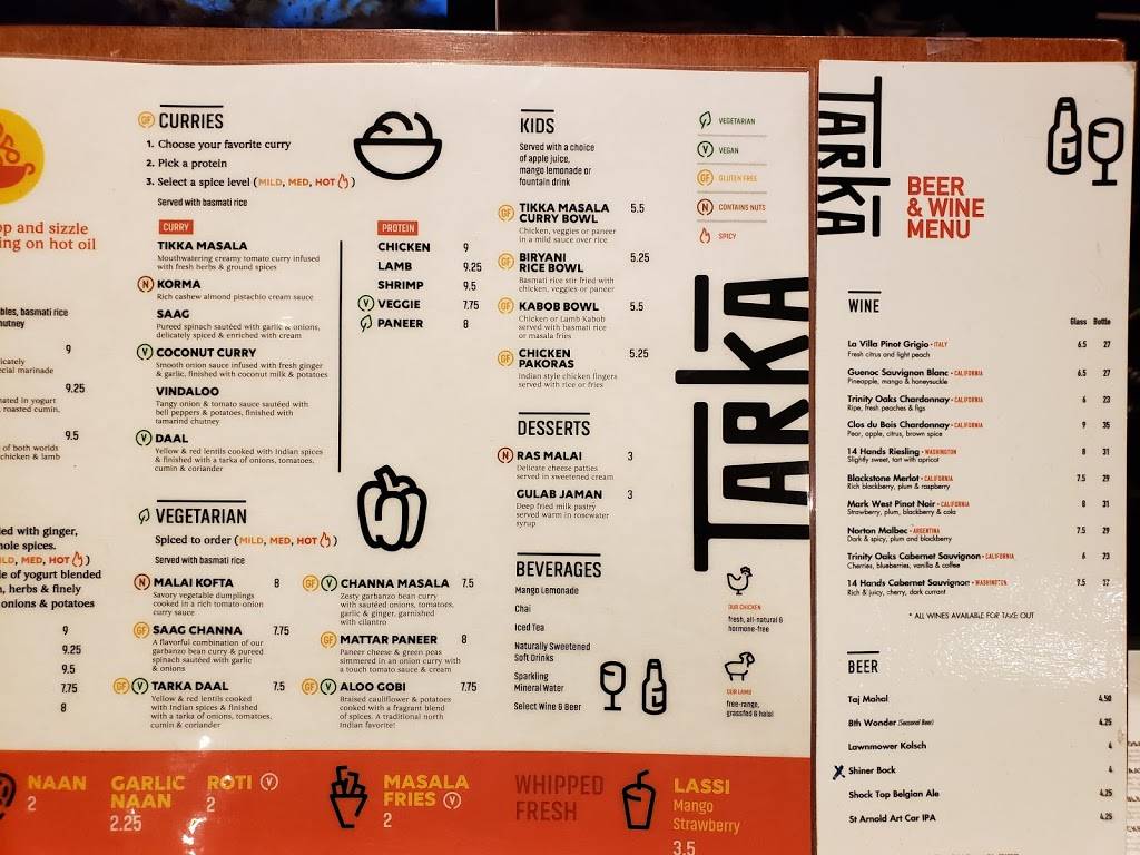 Tarka Indian Kitchen | restaurant | 721 W 19th St Unit 7, Houston, TX 77008, USA | 3468022096 OR +1 346-802-2096