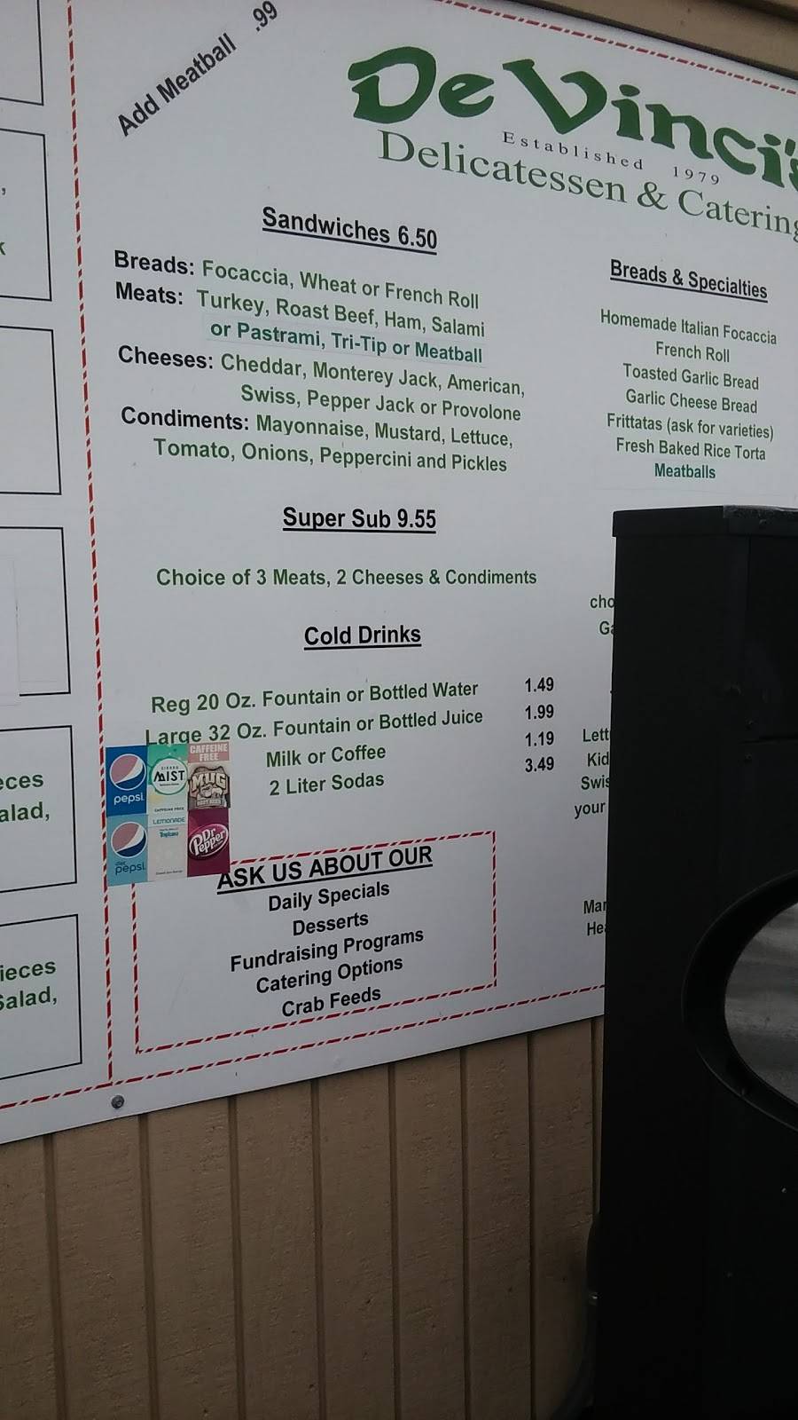 De Vincis Delicatessen | meal takeaway | 7925 Thornton Rd, Stockton, CA 95209, USA | 2094741156 OR +1 209-474-1156