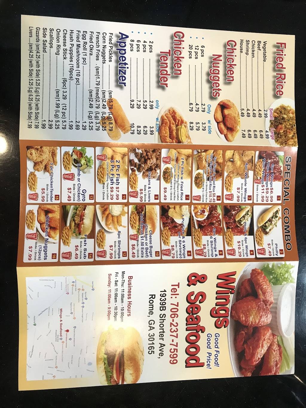 Wings and Seafood | restaurant | 1939 Shorter Ave UNIT B, Rome, GA 30165, USA | 7062377599 OR +1 706-237-7599