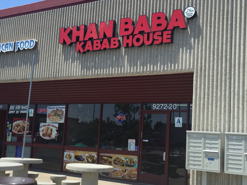 Khan Baba Kabab House | restaurant | 9272 Miramar Rd #20, San Diego, CA 92126, USA | 8585270045 OR +1 858-527-0045