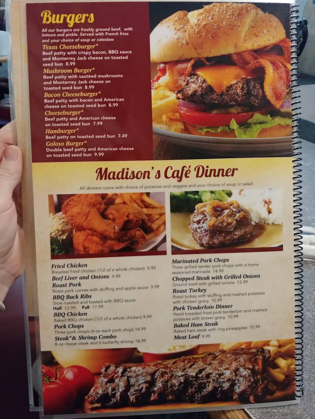 Madisons Cafe | restaurant | 3003 Madison Ave, Indianapolis, IN 46227, USA | 3174931416 OR +1 317-493-1416