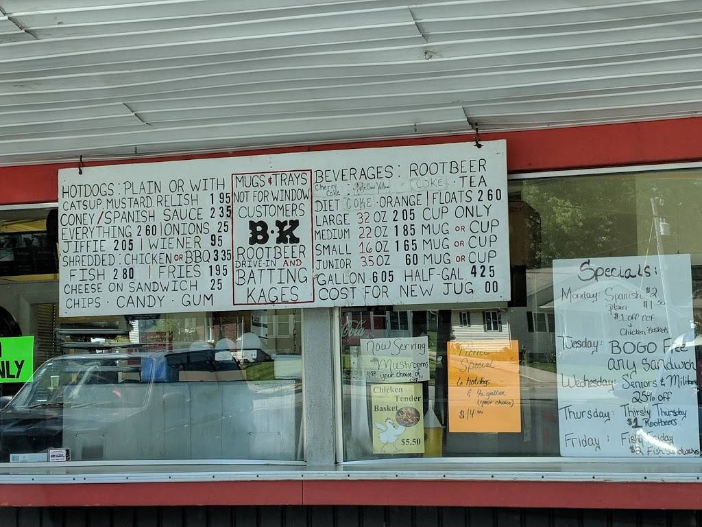 B & K Rootbeer | restaurant | 301 Riverside Dr, Sidney, OH 45365, USA | 9374927886 OR +1 937-492-7886