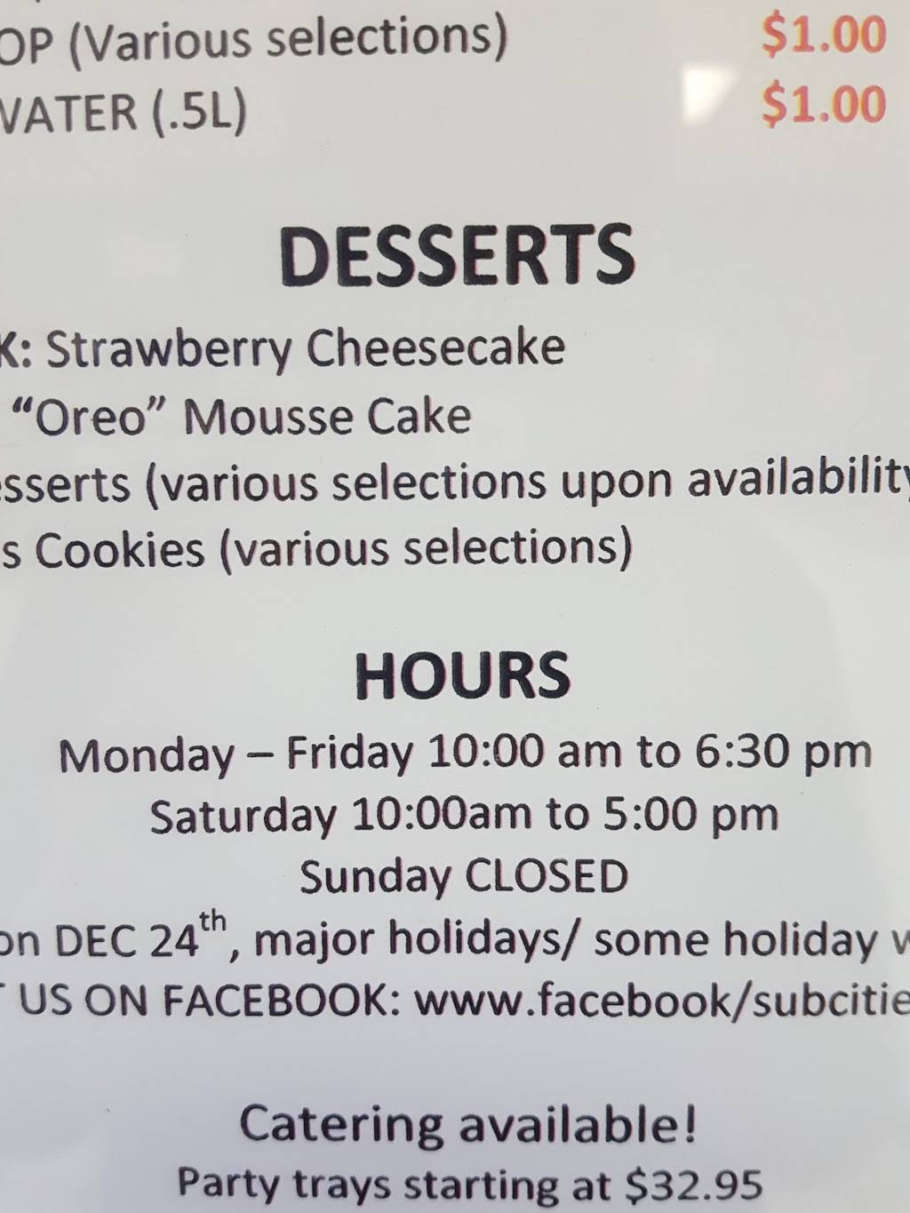 Sub Cities | restaurant | 12318 S Cicero Ave, Alsip, IL 60803, USA | 7084895060 OR +1 708-489-5060