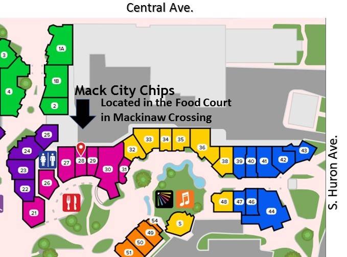Mack City Chips | restaurant | Food Court in, 166 S Huron Ave, Mackinaw City, MI 49701, USA | 2314366047 OR +1 231-436-6047