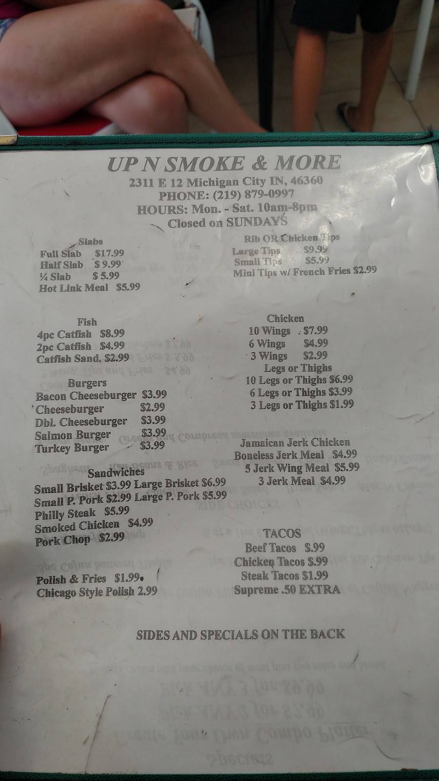 Up N Smoke Rib Shack | restaurant | 2311 US-12, Michigan City, IN 46360, USA | 2198790997 OR +1 219-879-0997