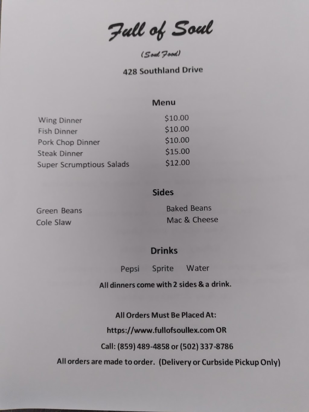 Full of Soul | restaurant | 428 Southland Dr, Lexington, KY 40503, USA | 8594894858 OR +1 859-489-4858