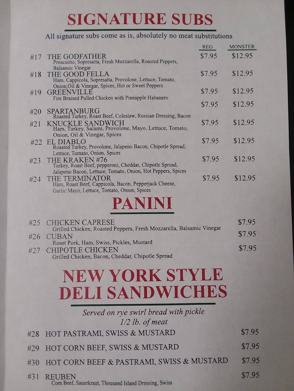 Monster Subs: Downtown Spartanburg | restaurant | 201 Wall St, Spartanburg, SC 29306, USA | 8643104297 OR +1 864-310-4297