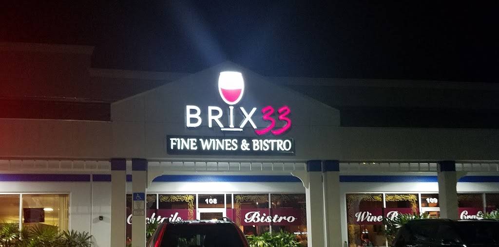 Brix 33 Fine Wines and Bistro | restaurant | 8351 FL-54 Unit 109, New Port Richey, FL 34655, USA | 7278357912 OR +1 727-835-7912