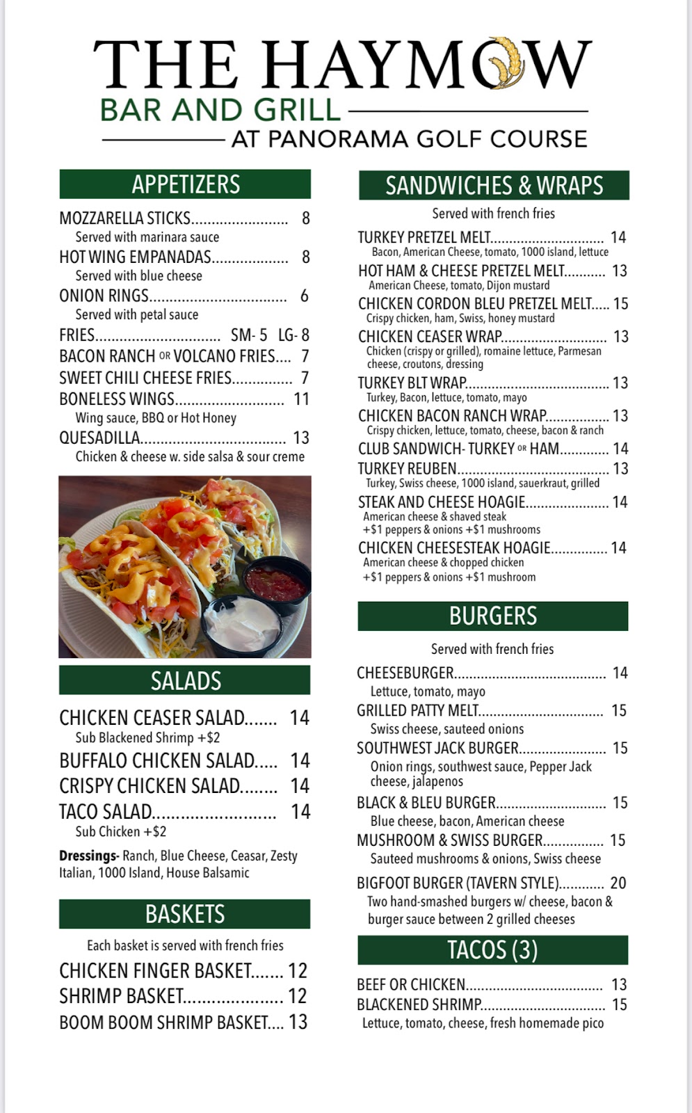 The Haymow Bar and Grill | restaurant | 1124 State Rte 2023, Clifford, PA 18421, USA | 5702223526 OR +1 570-222-3526