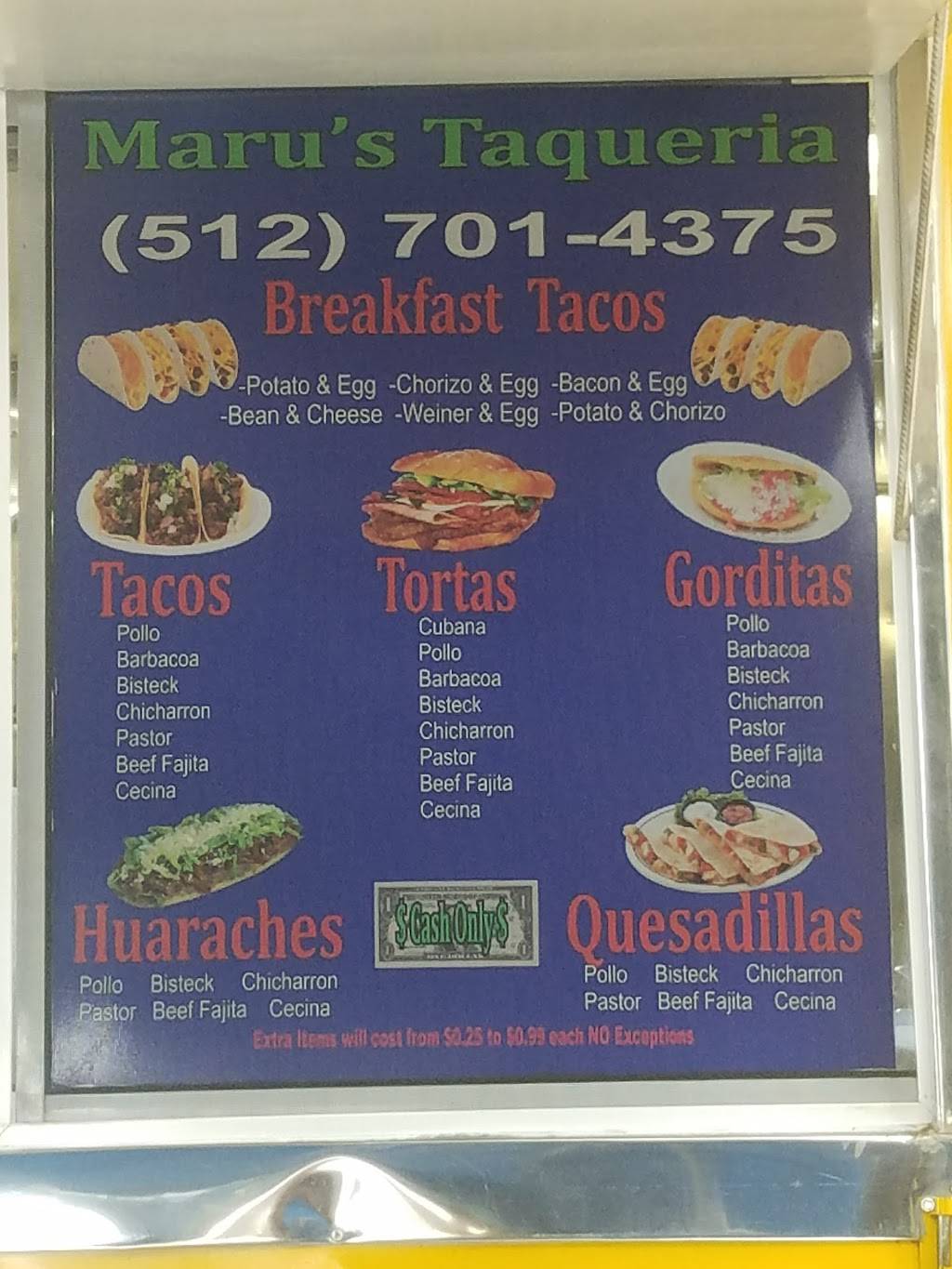 Tacos Y Tortas Marus | restaurant | 10910 N FM 620, Austin, TX 78726, USA | 5129058792 OR +1 512-905-8792