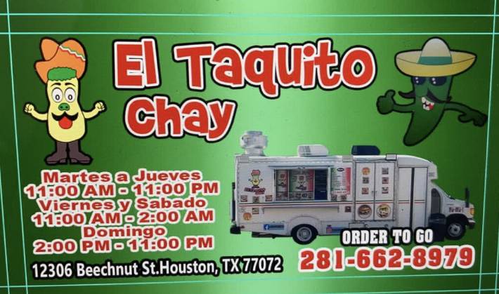 Taquito chay | restaurant | 12306 Beechnut St, Houston, TX 77072, USA | 2816628979 OR +1 281-662-8979
