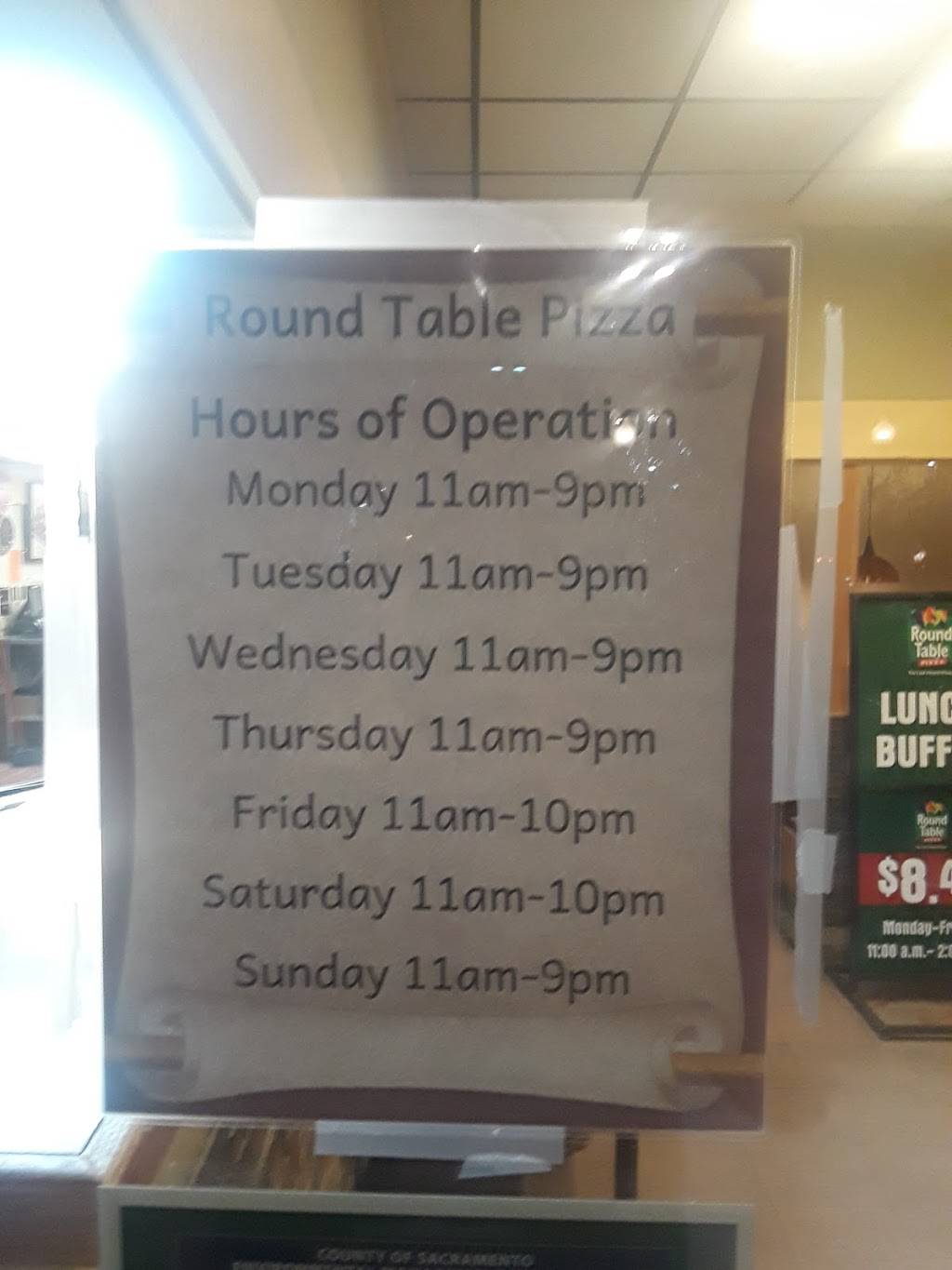 Round Table Pizza | meal delivery | 7943 Greenback Ln, Citrus Heights, CA 95610, USA | 9167264455 OR +1 916-726-4455