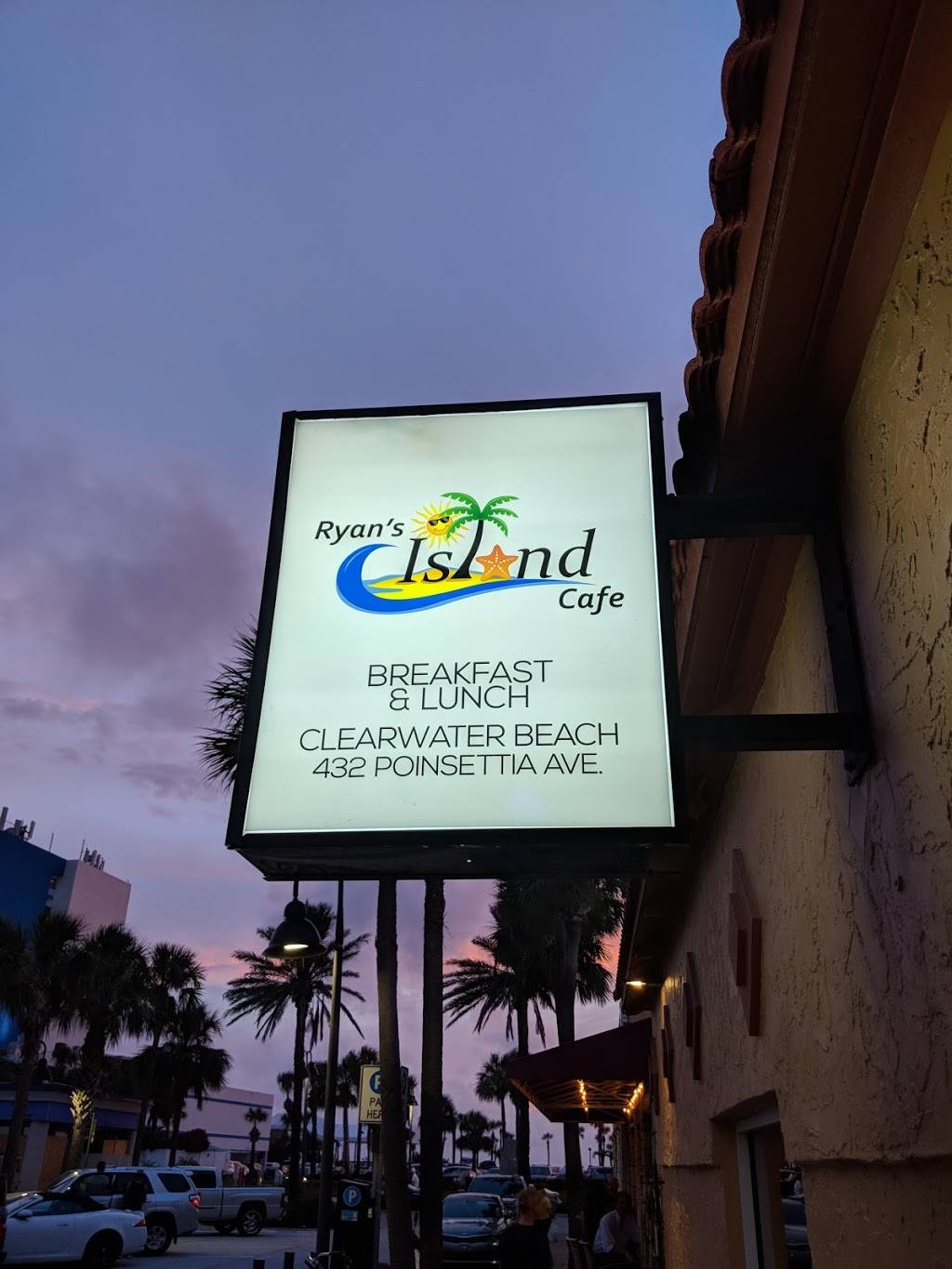 Ryans Island Cafe | restaurant | 432 Poinsettia Ave, Clearwater Beach, FL 33767, USA | 7272404799 OR +1 727-240-4799