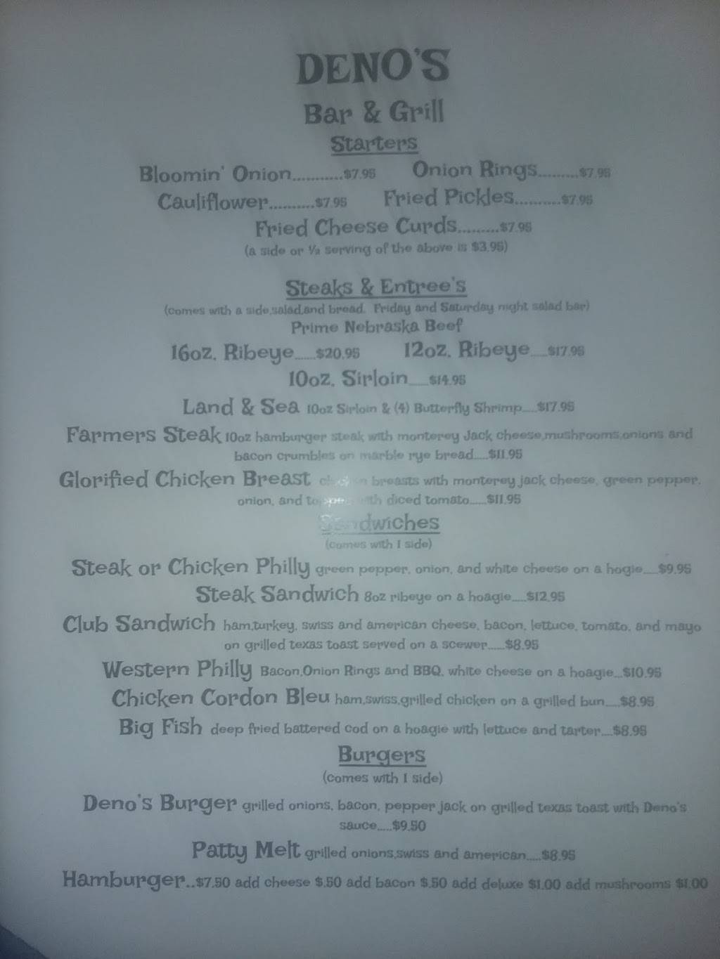 DENOS Bar & Grill | restaurant | 203 4th St, Snyder, NE 68664, USA | 4025682552 OR +1 402-568-2552