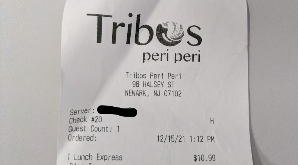 Tribos Peri Peri | restaurant | 98 Halsey St, Newark, NJ 07102, USA | 9732731911 OR +1 973-273-1911