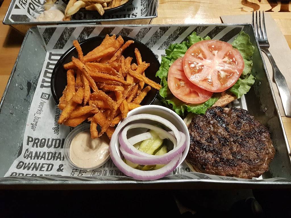The Works Gourmet Burger Bistro | restaurant | 149 Lakeshore Rd E, Oakville, ON L6J 1H3, Canada | 9053379675 OR +1 905-337-9675