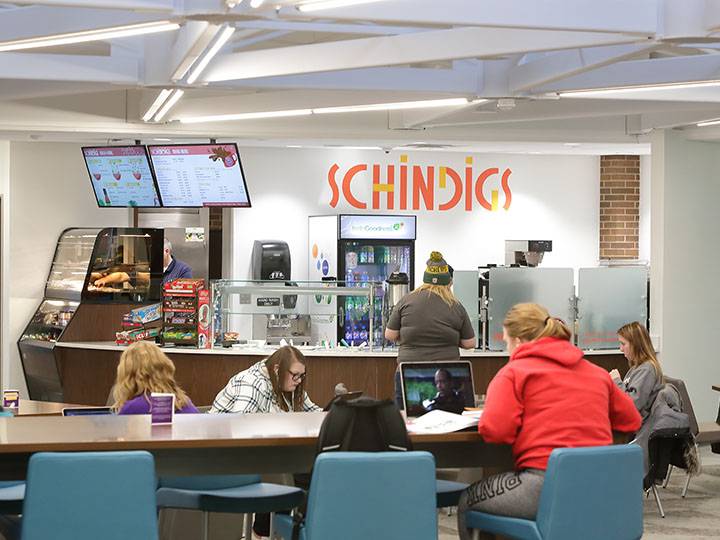Schindigs | cafe | 2300 Indiana, Schindler Education Center, University of Northern Iowa, Cedar Falls, IA 50614, USA | 3192733619 OR +1 319-273-3619