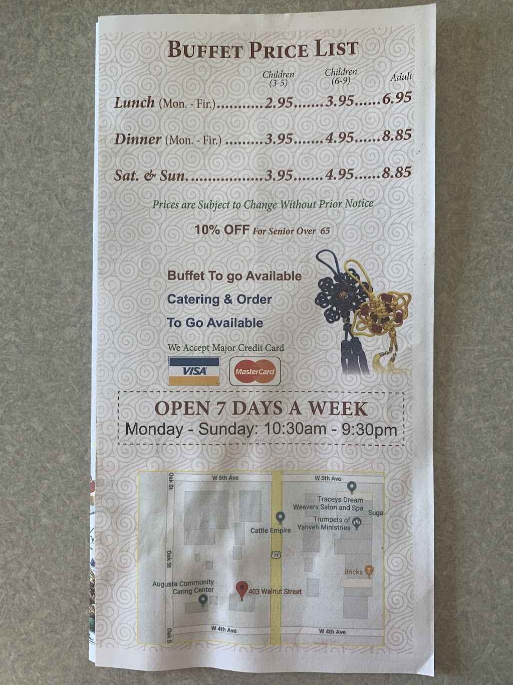 China King Buffet | restaurant | 403 N, Walnut St, Augusta, KS 67010, USA | 3162391308 OR +1 316-239-1308