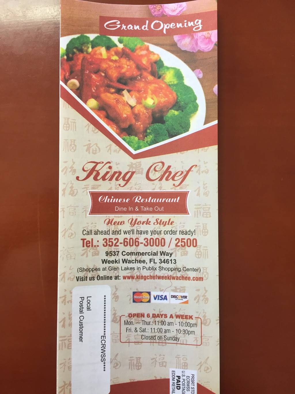 King Chef | restaurant | 9537 Commercial Way, Brooksville, FL 34613, USA | 3526063000 OR +1 352-606-3000