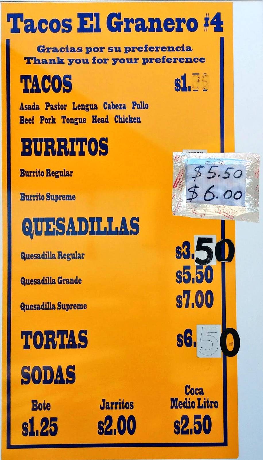 Tacos El Granero #4 | restaurant | 1113 N Golden State Blvd, Turlock, CA 95380, USA | 2098188063 OR +1 209-818-8063