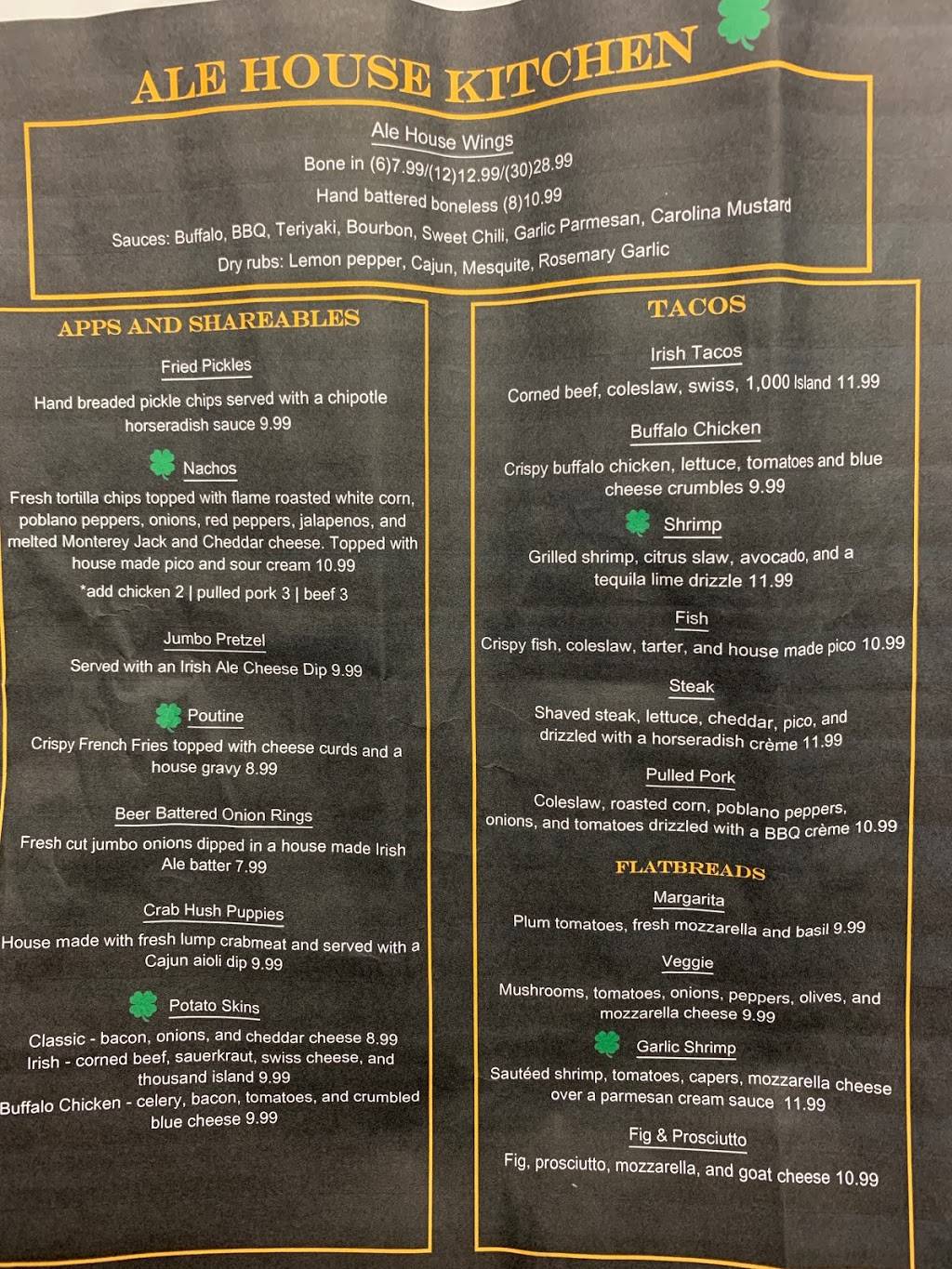 Irish Ale House | restaurant | 536 Worthington St, Springfield, MA 01105, USA | 4133016810 OR +1 413-301-6810