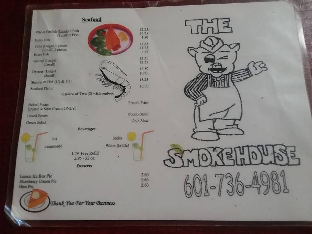 Smokehouse | restaurant | 411 New Hope Rd, Sandy Hook, MS 39478, USA | 6017364981 OR +1 601-736-4981