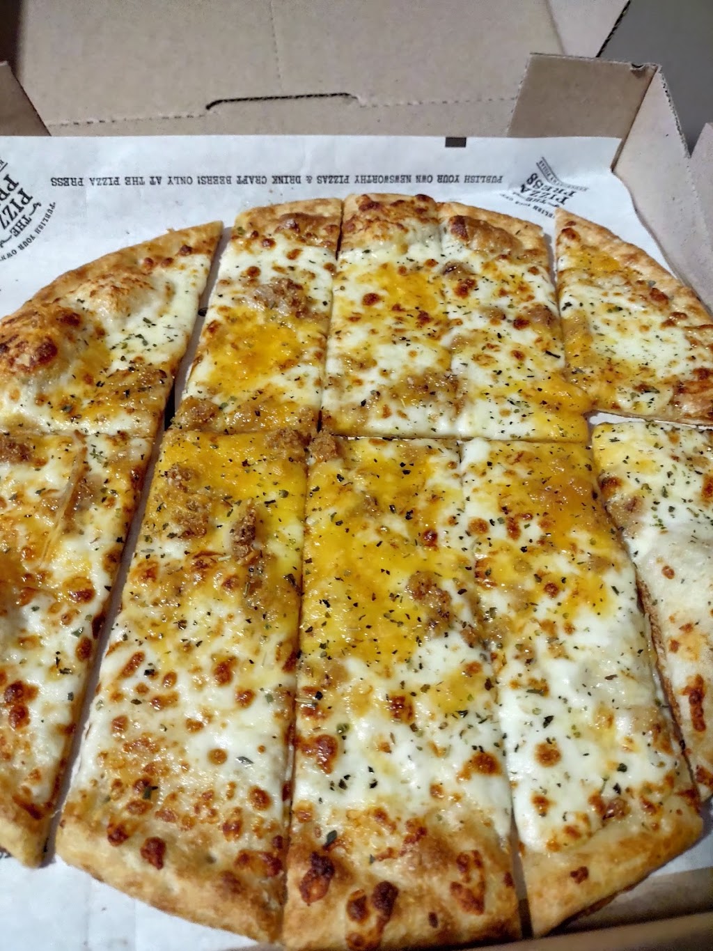 The Pizza Press | restaurant | 2938 N Belt Line Rd, Irving, TX 75062, USA | 4698453005 OR +1 469-845-3005