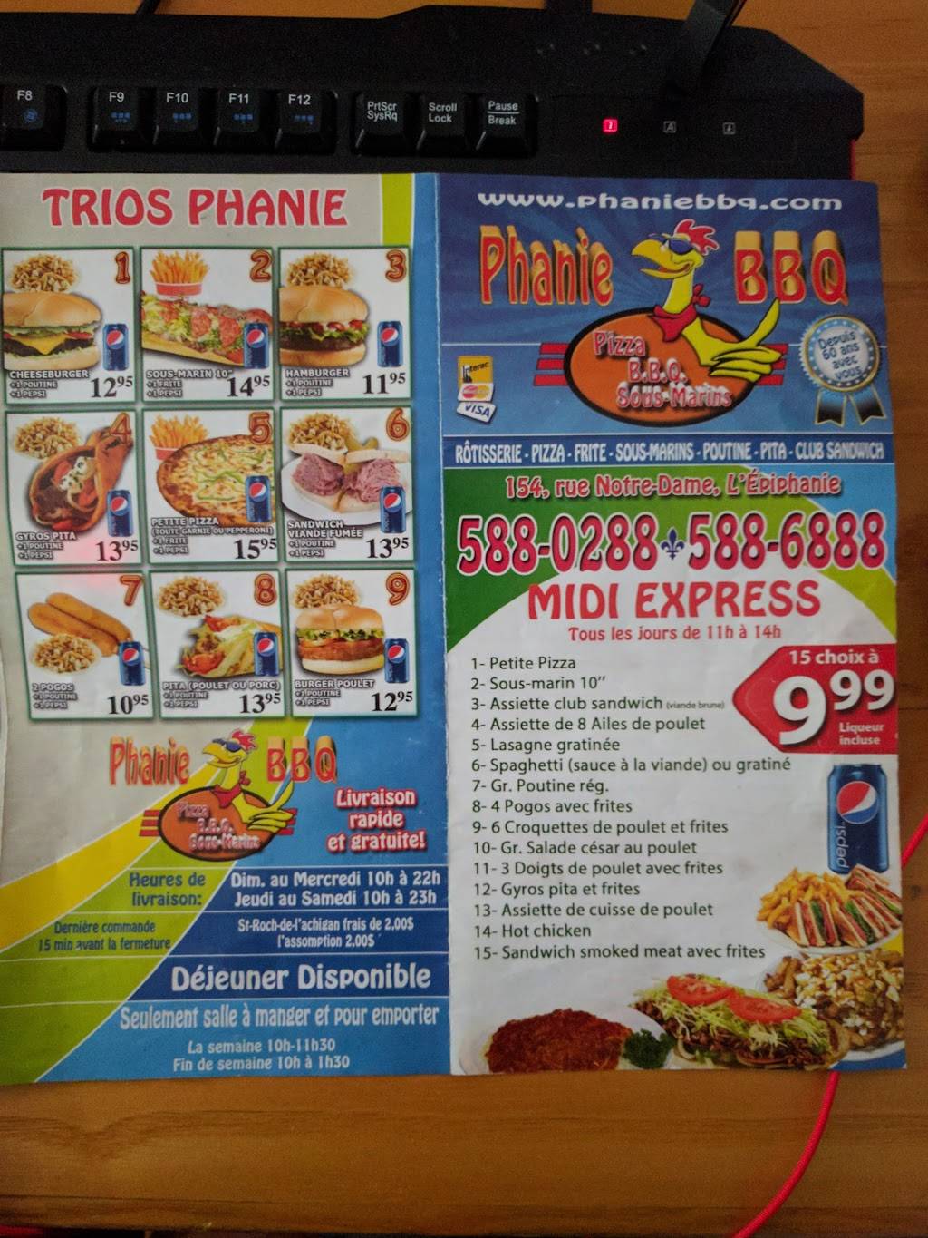 Phanie B.B.Q. | restaurant | 154 Rue Notre Dame, LÉpiphanie, QC J5X 2W2, Canada | 4505880288 OR +1 450-588-0288