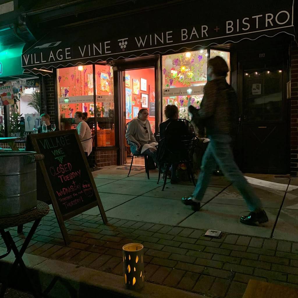 Village Vine, wine bar + bistro | restaurant | 6 Park Ave, Swarthmore, PA 19081, USA | 4844713997 OR +1 484-471-3997