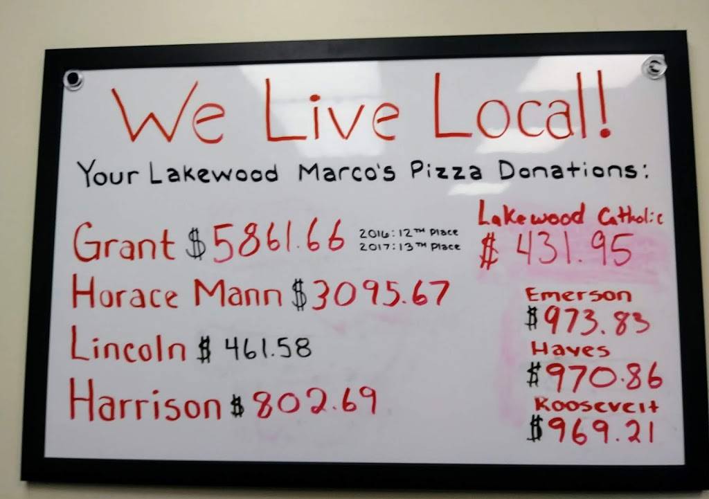 Marcos Pizza | meal delivery | 14871 Detroit Ave, Lakewood, OH 44107, USA | 2162282200 OR +1 216-228-2200
