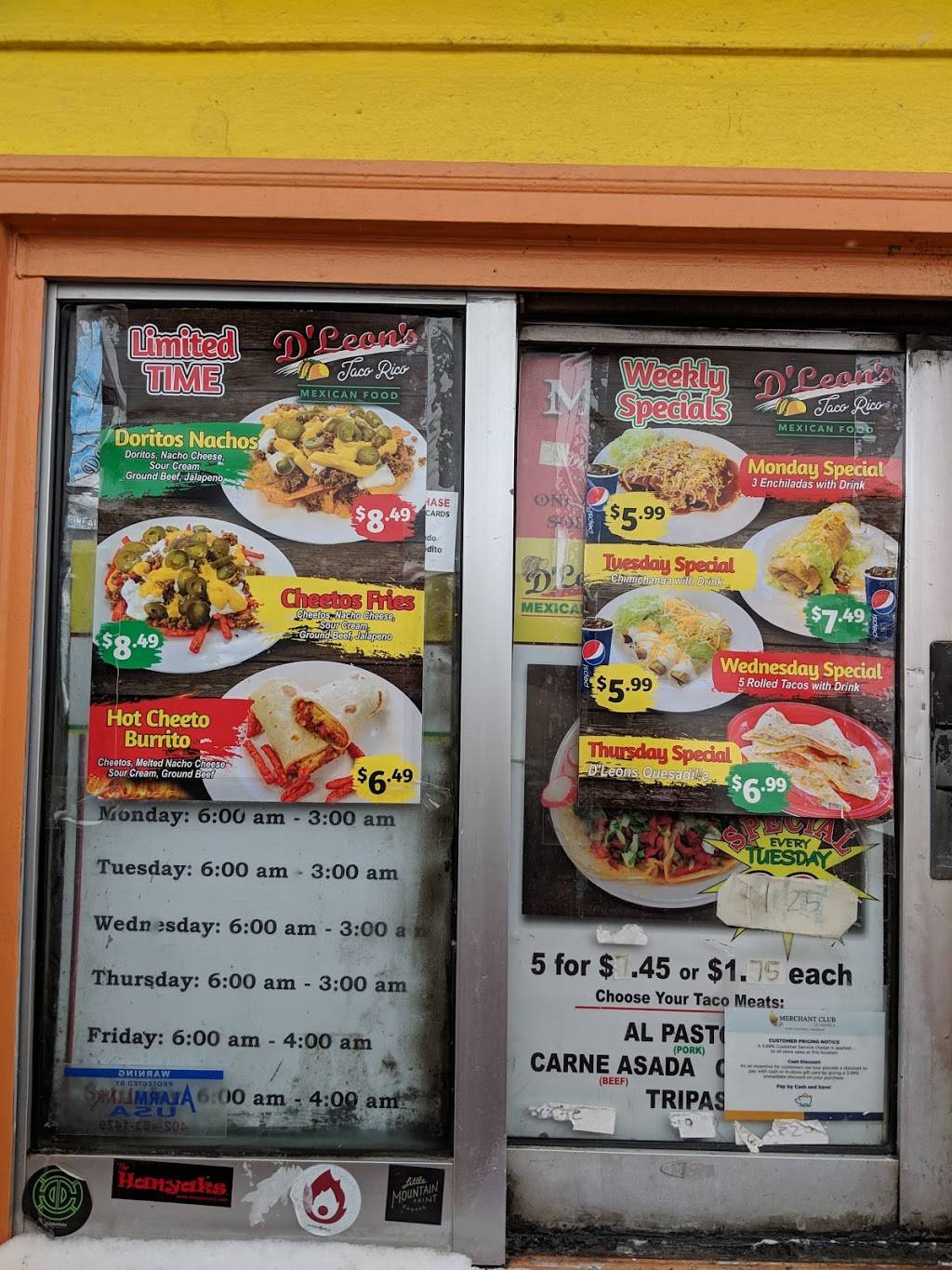 DLeons Taco Rico | restaurant | 824 S 27th St, Lincoln, NE 68510, USA | 4024758666 OR +1 402-475-8666