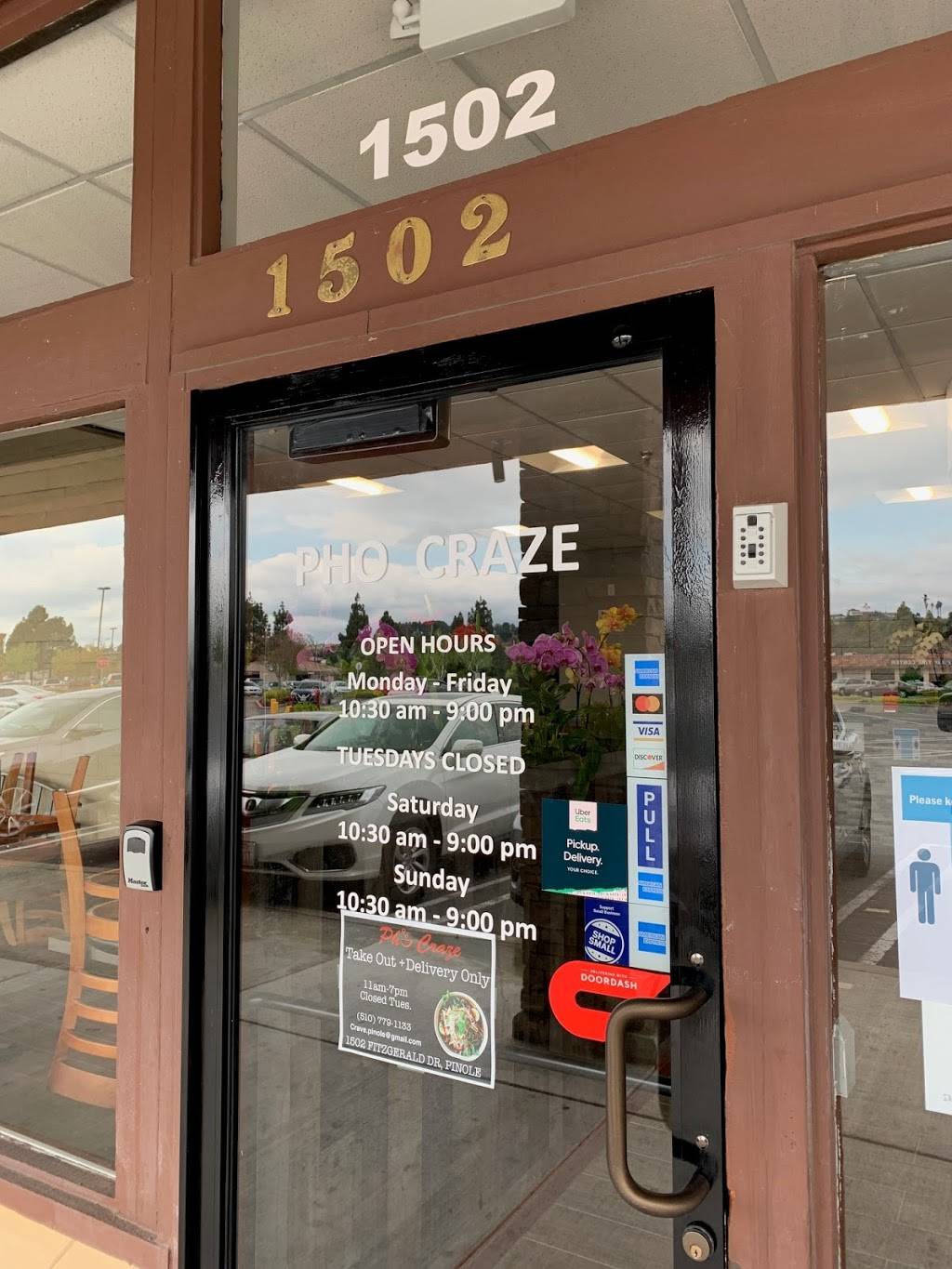 Pho Craze | restaurant | 1502 Fitzgerald Dr, Pinole, CA 94564, USA | 5107791133 OR +1 510-779-1133