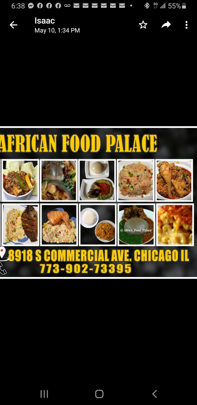 African Food Palace | restaurant | 8918 S Commercial Ave, Chicago, IL 60617, USA | 7739027395 OR +1 773-902-7395