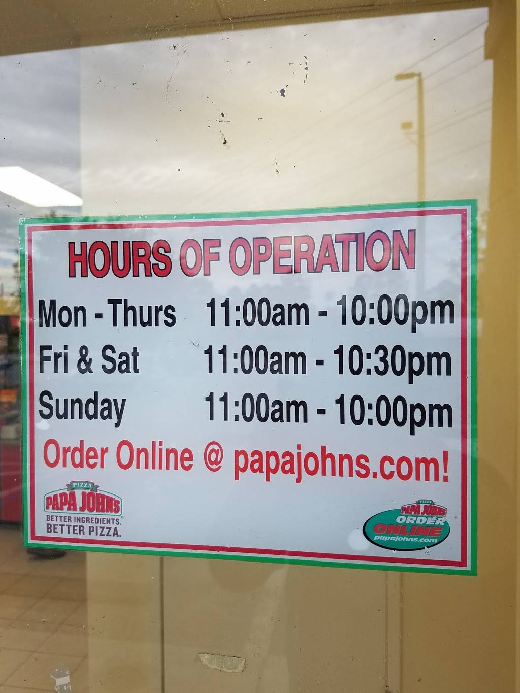 Papa Johns Pizza | restaurant | 10440 US-1 Unit 122, St. Augustine, FL 32095, USA | 9048196920 OR +1 904-819-6920