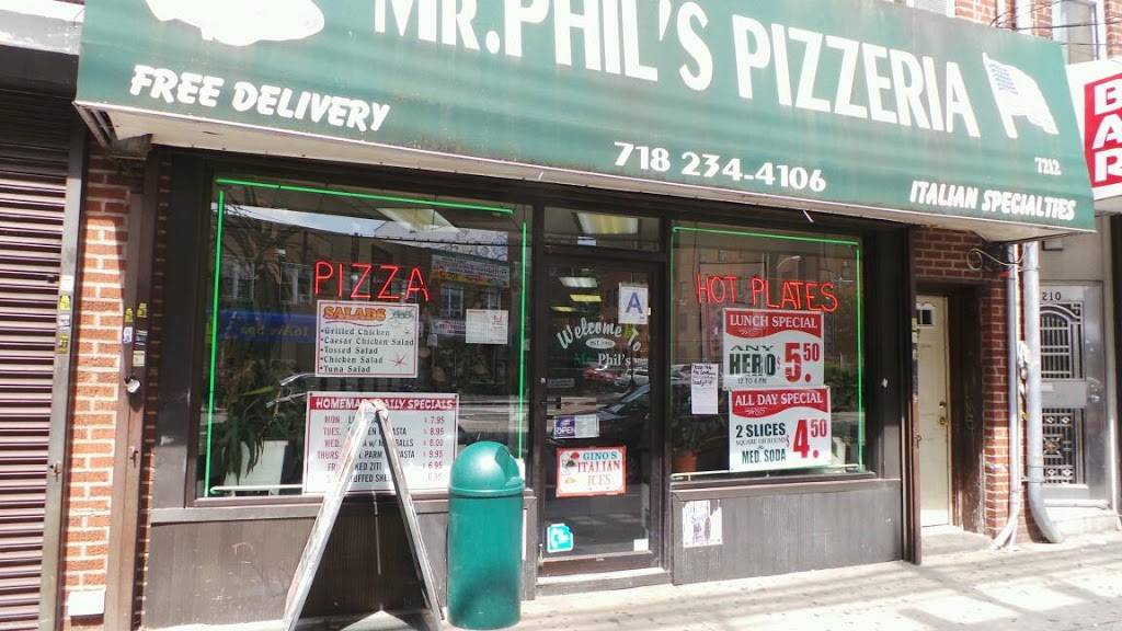 Mr. Phils Pizza | restaurant | 7212 New Utrecht Ave, Brooklyn, NY 11228, USA | 7182344106 OR +1 718-234-4106