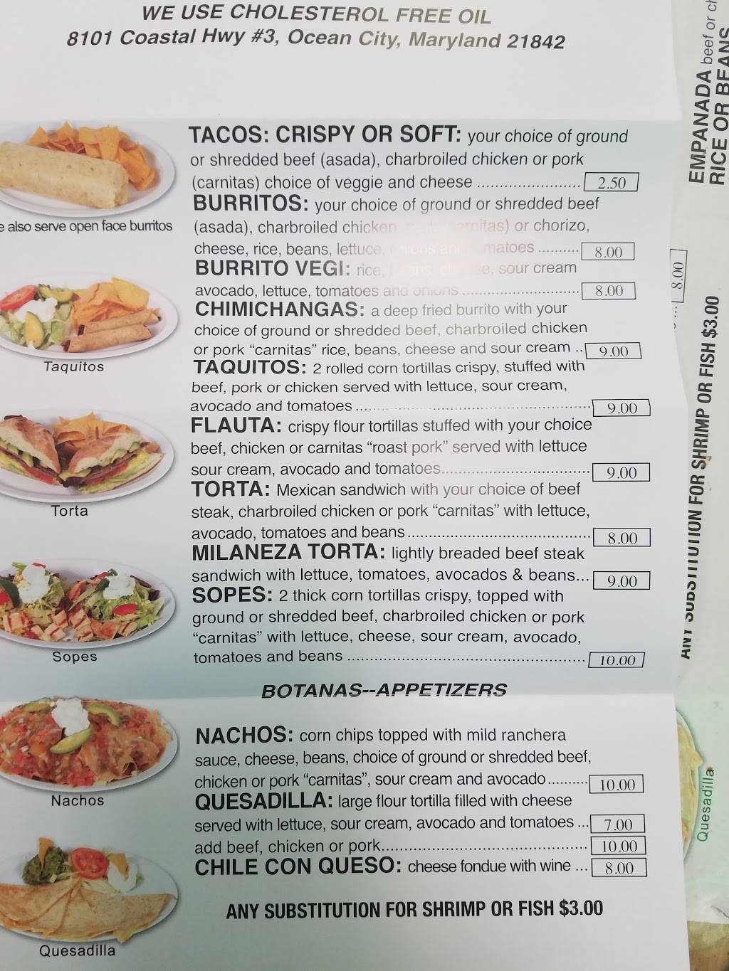 La Abuelita | restaurant | 8101 Coastal Hwy #3, Ocean City, MD 21842, USA | 4105240400 OR +1 410-524-0400