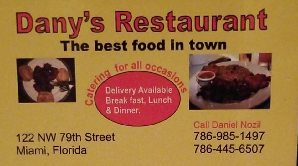 Danys Restaurant Cafeteria | restaurant | Miami, FL 33150, USA | 3053921858 OR +1 305-392-1858
