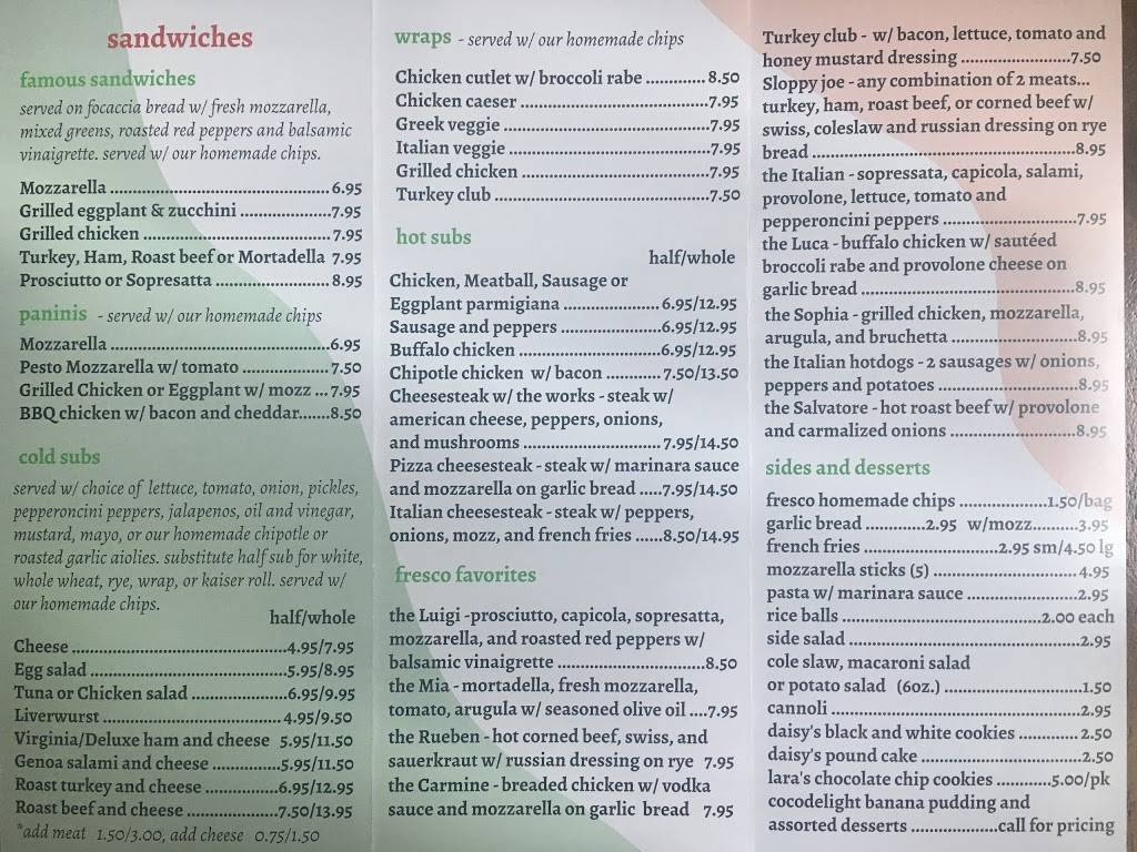 Fresco | restaurant | 456 Main St, Metuchen, NJ 08840, USA | 7327449618 OR +1 732-744-9618