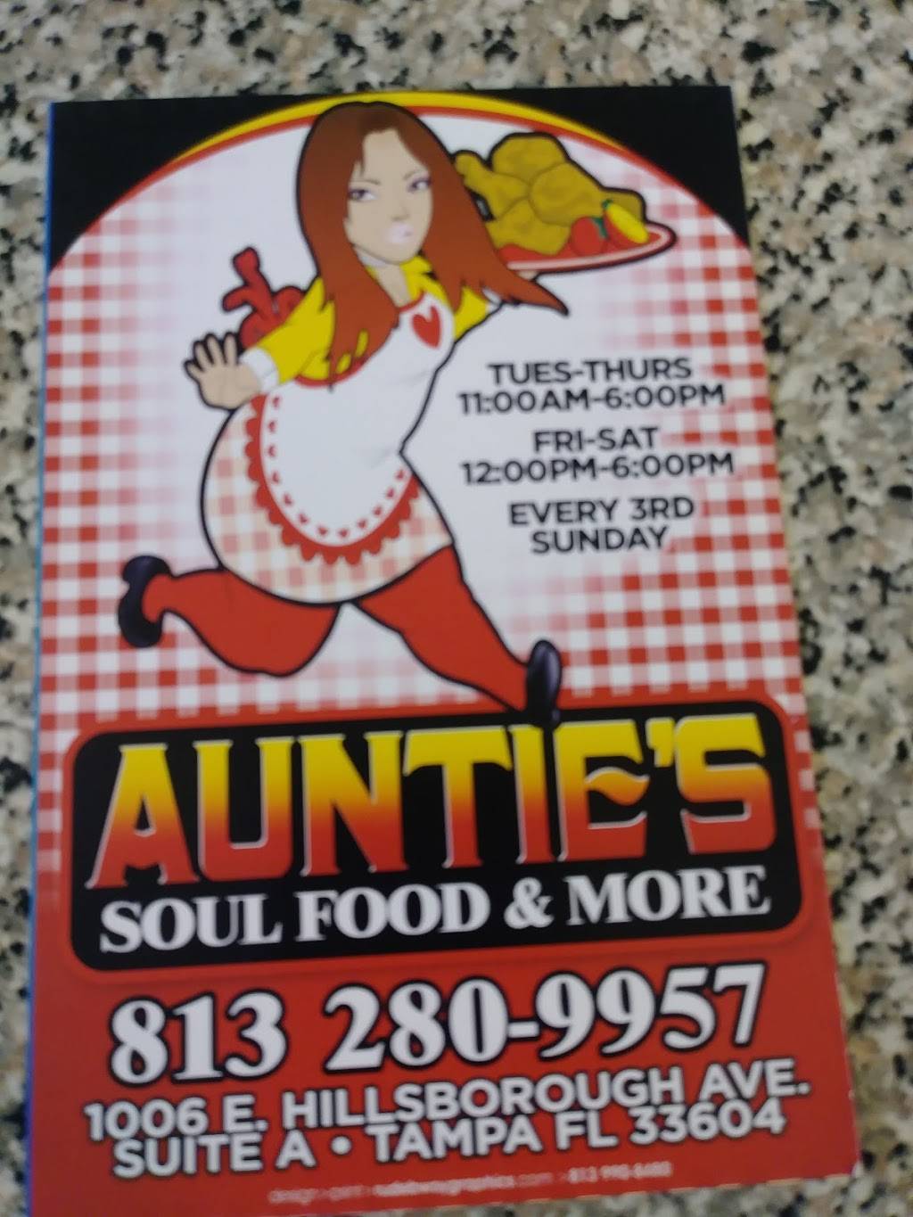 Aunties Soul Food & More | restaurant | 1006 E Hillsborough Ave, Tampa, FL 33604, USA | 8132809957 OR +1 813-280-9957