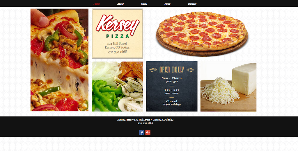Kersey Pizza | restaurant | 104 Hill St, Kersey, CO 80644, USA | 9703521668 OR +1 970-352-1668