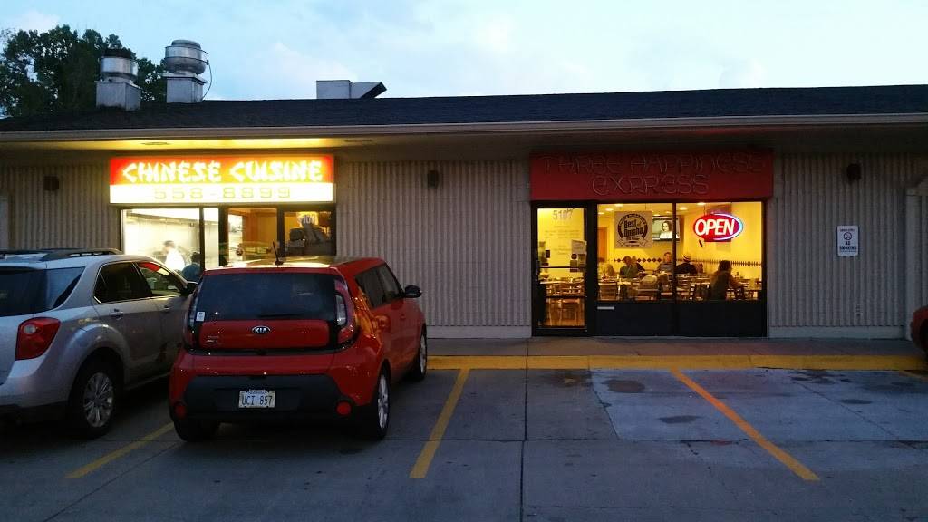 Three Happiness Express | meal takeaway | 5107 Leavenworth St, Omaha, NE 68106, USA | 4025588899 OR +1 402-558-8899