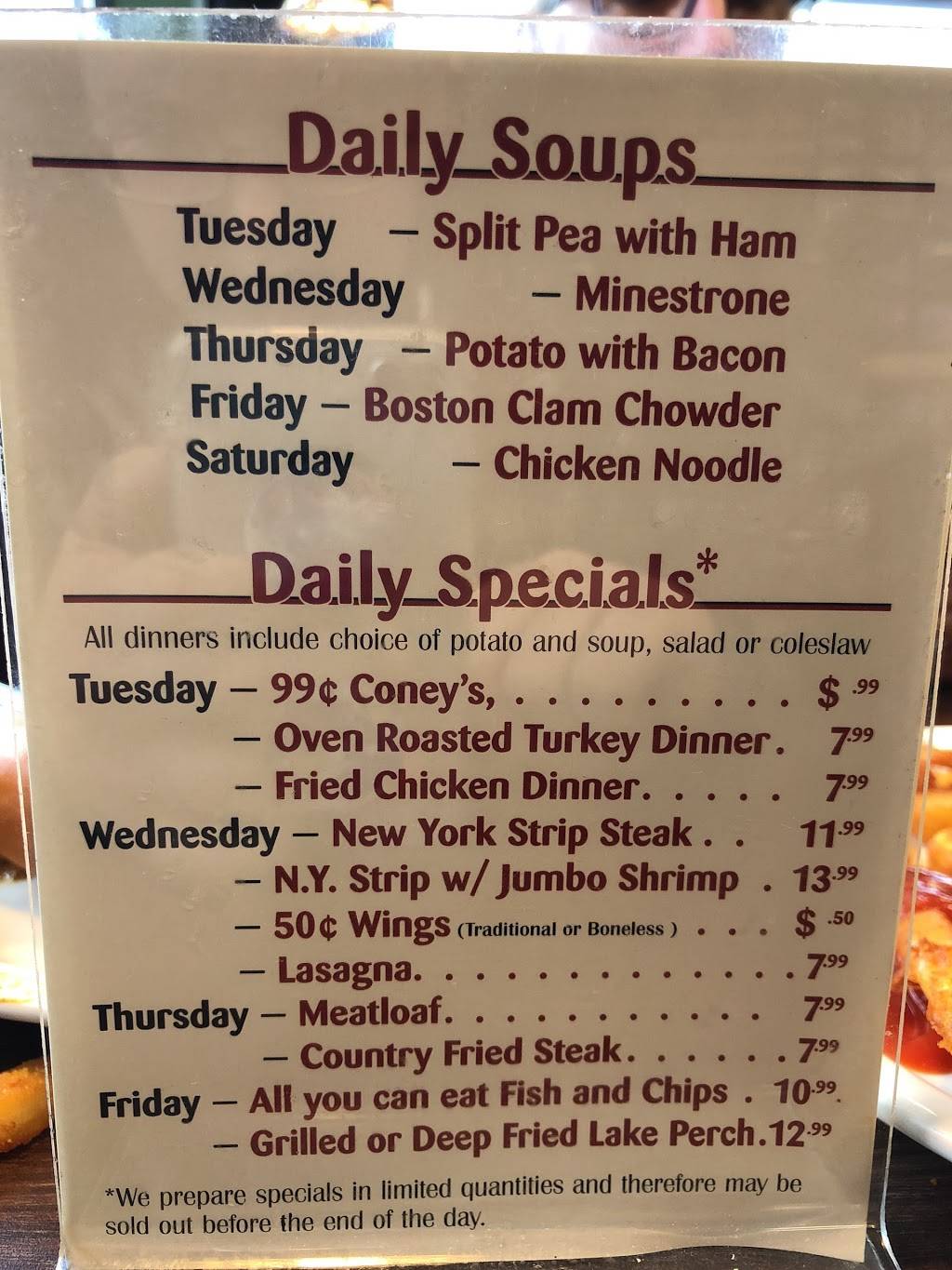 Milan Coney Island | restaurant | 1152 Dexter St, Milan, MI 48160, USA | 7344393503 OR +1 734-439-3503