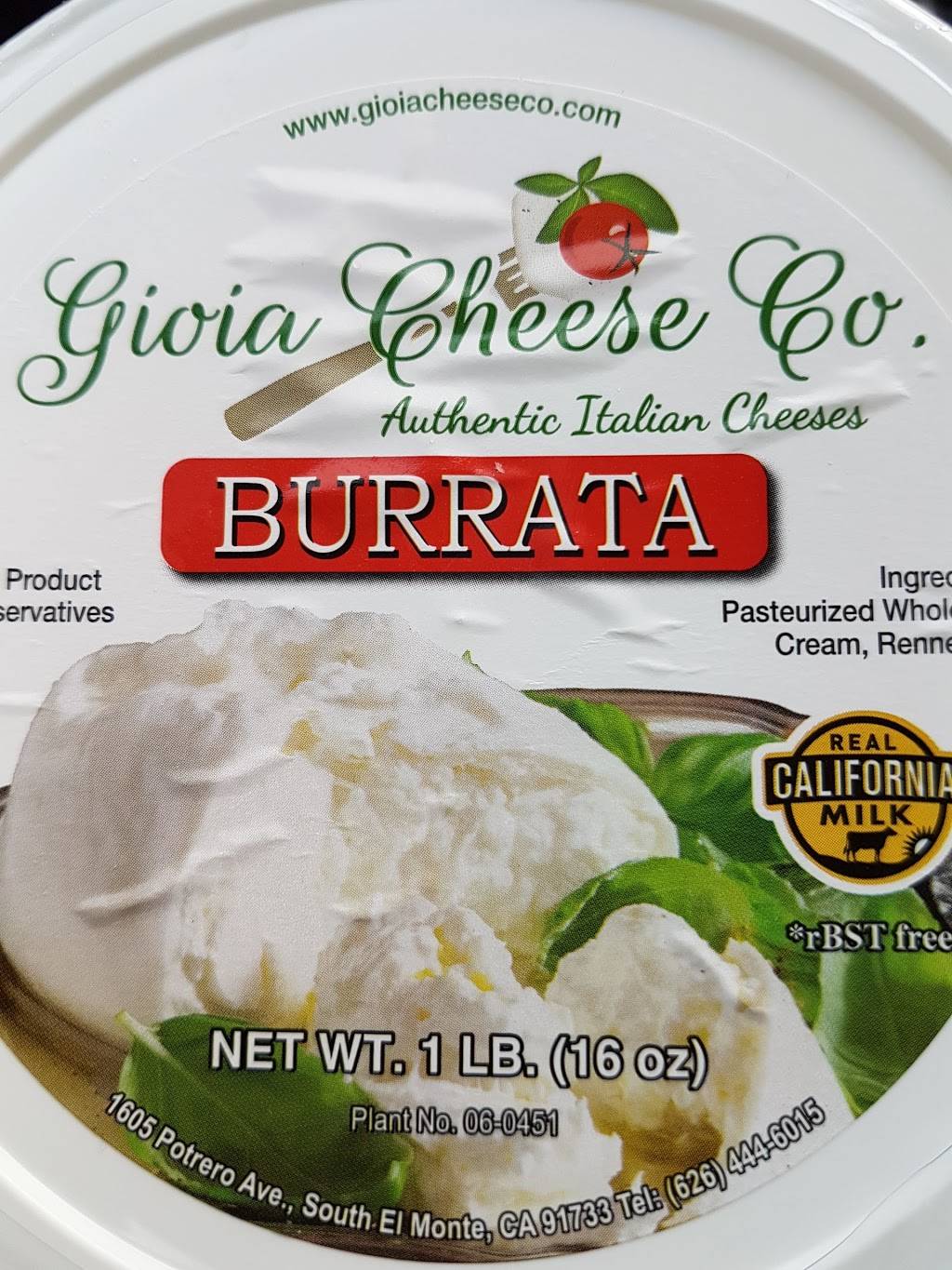Gioia Cheese Co | restaurant | 1605 Potrero Ave, South El Monte, CA 91733, USA | 6264446015 OR +1 626-444-6015