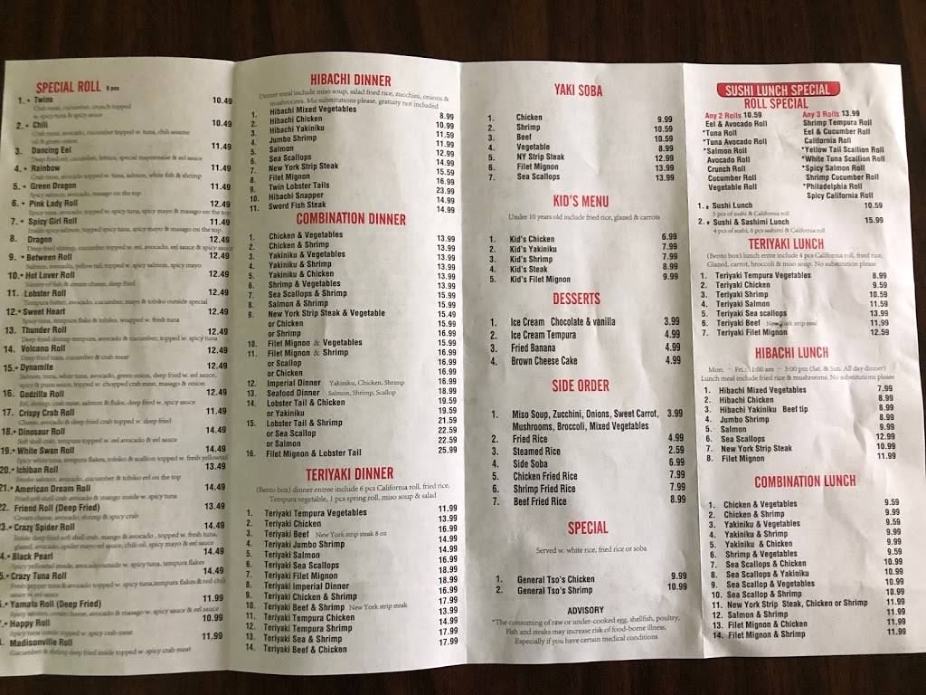 Tokyo Steak Of Japan | restaurant | 1016 Indianapolis Rd, Greencastle, IN 46135, USA | 7656303953 OR +1 765-630-3953